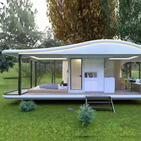 Prefab Space Capsule House With Bed Cabin Hotel Container Home Sleep Pod Outdoor Luxury Pod