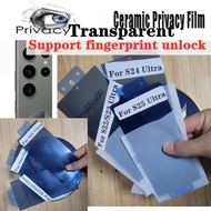อาหาร ฟิล์มเซรามิกใส ความเป็นส่วนตัว ใหม่ เข้ากันได้กับ Samsung S24 S23 S22 S21 S25 ultra S10 plus G