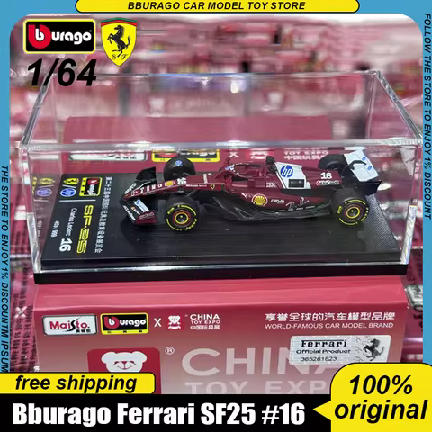 New In Stock Bburago 1:64 2025 F1 Series Ferrari Sf25 Alloy Miniature 2025 Cte Edition Acrylic Box C