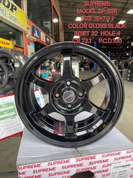 ล้อแม็ก ขอบ 15  ขนาด 15" กว้าง 7.0" 4รู สีดำ INSET 32 CB73.1 รุ่น SP-SSR ยี่ห้อ SUPREME