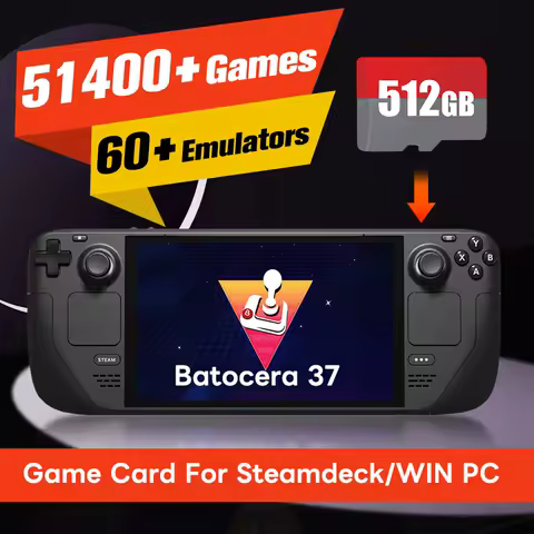 Batocera Game Card For Steamdeck/ Steamdeck OLED/Windows PC With 51400+ Games For PS3/PS2/PS1/PSP/Ga
