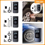 [tenlzsp9] Air Tire Inflator Tire Pump Fast Inflation Compact Portable Power Bank Electric Pressure Gauge for Bicycles Car
