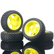 RC 905Y-8019 Rally Tires &amp; Wheel Rims 4P For HSP 1/16 1:16 On-Road Rally Car