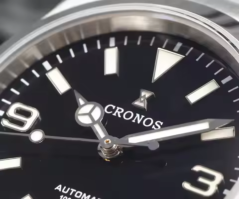 Cronos 36mm EX Men Watch NH35 Automatic Movement Mechanical Watches Waterproof 10Bar Sapphire Bushed