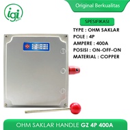 CHANGE OVER SWITCH COS GZ 4P 400A OHM SWITCH HANDLE/ CAM STATER/