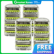 Gillette | ใบมีดโกนแบบเปลี่ยน Green Glide รุ่น ALS605 แบบเข้ากันได้ เซ็ต 4 แพ็ก รวม 16 ชิ้น