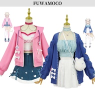 Hololive EN Cosplay Mococo Fuwawa Anime Animation Costume Clothes Party Comic Exhibition Performance