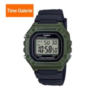 CASIO General Green Case Digital Watch W-218H-3AVDF