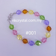 AUSTRIA CRYSTAL Swarovski Crystal Beads Bracelet 9.25% Silver 3mm