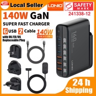 LDNIO 140W GaN Fast Charger Type c Charger UsB c PD Fast Charging Us EU UK Universal Travel Adapter 
