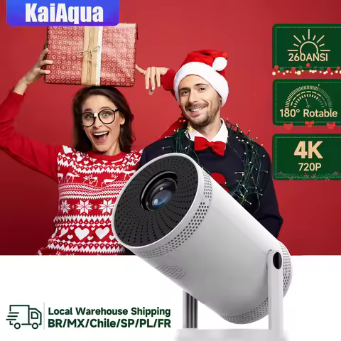 Clearance Sale- KaiAqua FY300 Mini Projector 4K 200ANSI BT5.0 720P Cinema Outdoor Portable Projetor 