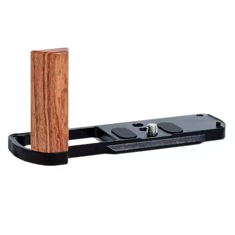 ZIZI L-Handle Wooden Grip Photo Expansion Quick Release Plate Bracket For Panasonic Lumix S9 Camera 