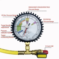 Nitrogen Pressure Gauge Tester for Air Conditioning, Refrigerant, Car HVAC System(R134a, R22, R407C,