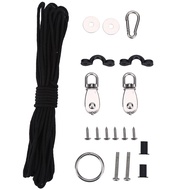 [WMA] Stable Kayak Canoe Anchor Trolley Kit System With Pulley Pad Eye Ring Hook Accessory Set