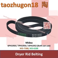 Midea 6PH1950 6PH1950H 6PH 1950 1952 6PH1952 7PH 7PH1950 Dryer Washing Machine Rubber Rib Belt Belti