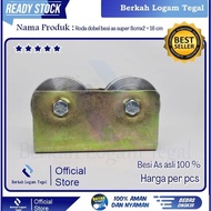Roda Pagar 8 cm Super Ganda Besi Roda Double