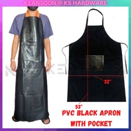 HEAVY DUTY PVC APRON with POCKET WATERPROOF OIL PROOF REUSABLE GRASS CUTTER KITCHEN GARDEN BUTCHER C