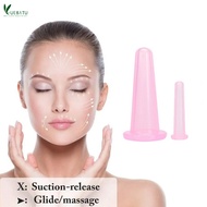 facial cupping Silicone Face Detoxification Lifting Massage Suction Cellulite Cupping Random Color