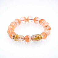 寶麗金珠寶-天然紅兔毛鈦晶貔貅水晶手珠