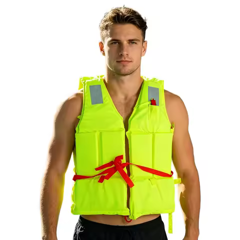 Oxford Fabric Safety Life Vest Seawater Erosion Resistance Water Sports Survival Vest Fishing Life J