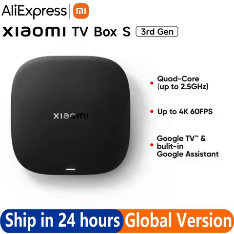 In stock Global Version Xiaomi Mi TV Box S 3rd Gen 4K UHD Bluetooth 5.2 Wifi6 2GB 32GB Google TV Goo