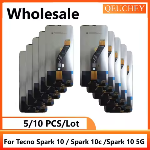 5/10 Piece/Lot For Tecno Spark 10 KI5q / Spark 10C KI5k / Spark 10 5G KI8 LCD Display Touch Screen A