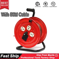 Movable 15M 30M 50M Heavy Duty Cable Reel Extension Wire 15/30/50M Power Cord Extension with Breaker