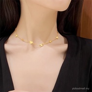 European American Titanium Steel Pendant Necklace Electroplating 18K Gold Fashionable Non-Fade Simpl