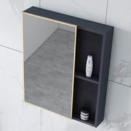superior productsNordic Alumimum Mirror Cabinet Bathroom Mirror Box Combination Toilet Separate Storage Box Bathroom Wal