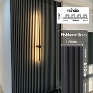 650MM*170MM*23MM ราคาถูกสุด WPC WALL PANEL ระแนงไม้เทียม ลอนเหลี่ยม สำหรับใช้ภายใน สินค้าพร้อมส่ง