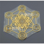 七款幾何形立方體 銅質金屬貼手機金屬貼紙 金字塔模具材料A