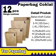1 Dozen Plain Brown Paper Bags Sizes S, M, L, XL, Souvenirs, Seminars, Gift Bags, Birthdays, Groceri