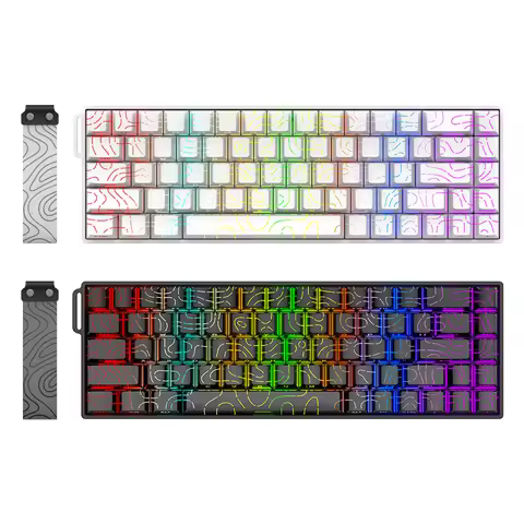 SHIPADOO IK68 Wired Mechanical Gaming Keyboard 68 Keys Hot-Swappable Customized E-Sports Keyboard fo