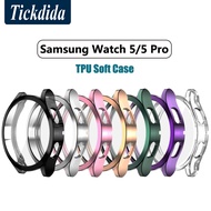 For Samsung Galaxy Watch 5 Case Watch 5 Pro Watch 4 Classic Silicone Case for Galaxy Watch 46mm 45mm