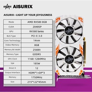 New Graphics Card AISURIX RX580 8G Orange GPU GDDR5 256Bit Computer Video card Radeon AMD for Gaming