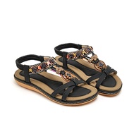 Giày Sandal Đính Hạt Bohemian Cho Nữ Giày Đi Biển Mùa Hè Phong Cách La Mã Đế Bằng Cao Su Giày Thường