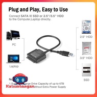 E-yield USB 3.0 to SATA Adapter Cable for 3.5 / 2.5 Inch HDD SSD 40cm - ZD0004