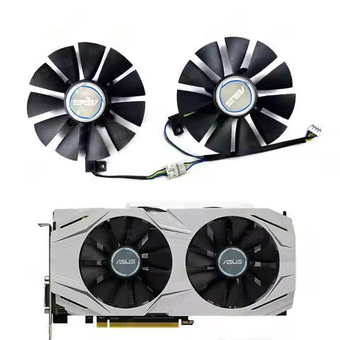 for ASUS GTX 1060 GTX 1070 RX 480 Dual Snow Leopard Graphics Fan PLD09210S12HH