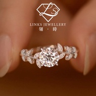 ［Real Moissanite］Can Pass Diamond Test 18K Gold Laurel Sticks Ring MRG007 Moissanite Diamond/Moissan
