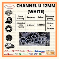 12MM U CHANNEL / ALUMINUM U-LINE / 6 METERS LENGTH
