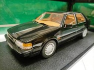 Cult 1 18 薩博紳寶4門豪華轎車模型 Saab 9000 Turbo 1985 黑色