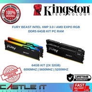Kingston FURY BEAST INTEL XMP 3.0 AMD EXPO RGB EXPO DDR5 64GB Kit 6000MHZ 5600MHZ 5200MHZ PC Ram