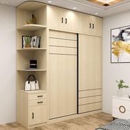 ☂✽✔Sliding door wardrobe modern minimalist combination bedroom 2 sliding door sliding door coat cabinet wardrobe wooden
