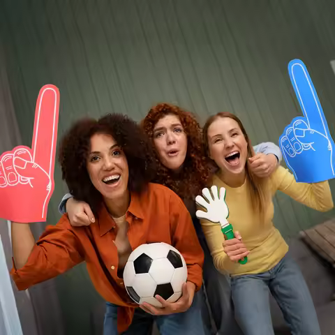 4Pcs Foam Fingers Giant Size Soft Eva Material Non-Slip Interior for All Finger Sizes Football Party