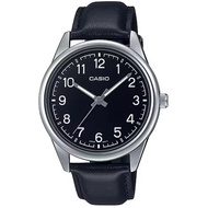 [𝐏𝐎𝐖𝐄𝐑𝐌𝐀𝐓𝐈𝐂]Casio MTP-V005L-1B4 MTP-V005L Analog Black Leather Strap Watch for Men