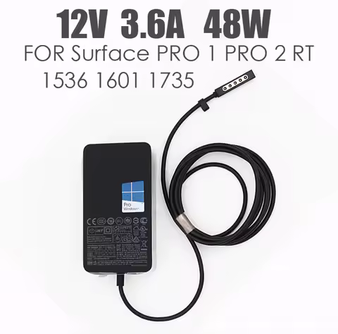 12V 3.6A 45W Charger for Microsoft Surface Pro 1 pro 2 RT Windows 8 power adapter 1601 1536 charger 