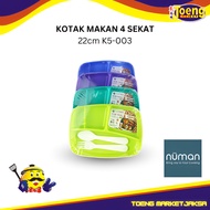 5-Section Lunch Box with Food Grade Lid - 27cm Lunch Box K5-002 NUMAN
