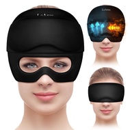 Migraine Headache Relief Cap with Gel Eye Mask, Headache Cap Migraine Ice Head Wrap Hot and Cold The