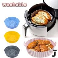 JK Non-Stick Silicone Air Fryer Accessories Reusable Pot Pizza Cake Tray Microwave Oven Baking Pan