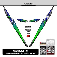 Yamaha Sigma 100 Striping Motif 18 Sticker Sigma 2 Stroke Sticker Decal Duck 2T 100cc Strx
